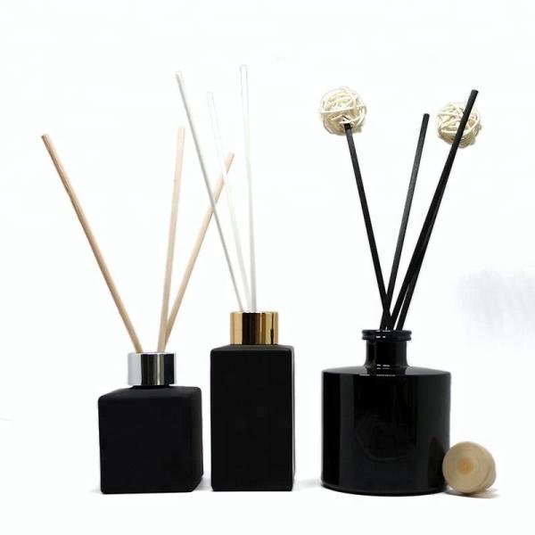 Botellas de perfume de cristal negras de Bruselas con la decoración del hogar de la impresión