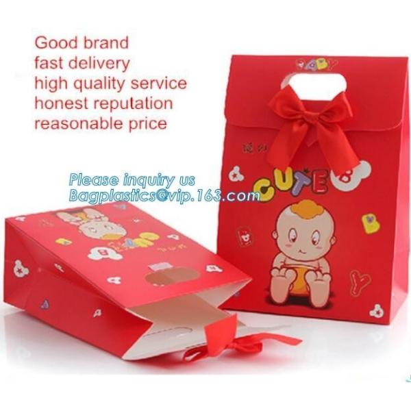 Wholesale fancy white kraft paper clothing packaging bag with logo printing,Online order paper material carrier bag shop
