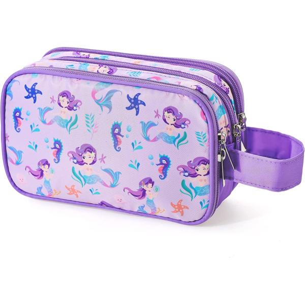 Travel Toiletry Bag for Little Young Girls Cosmetic Makeup Waterproof Hanging Wash Bag Toddler Traveling Toiletries
