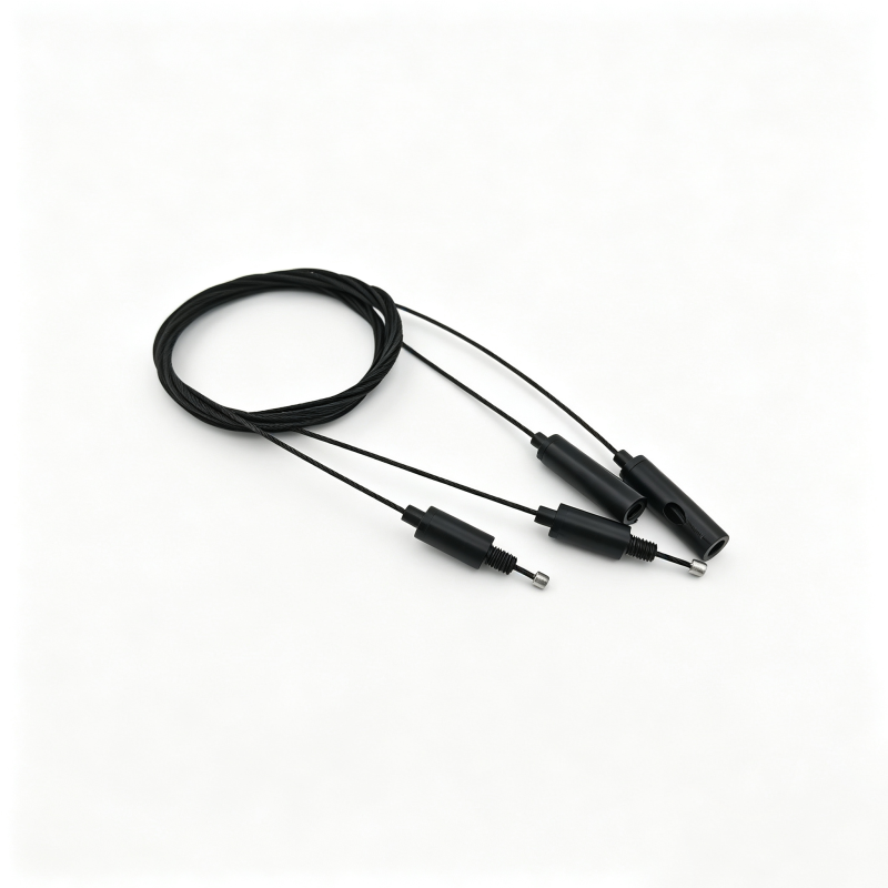 Factory OEM Custom Black Adjustable Cable Gripper Complete Brass Wire Rope EDP Coated Indoor Ceiling Lamp Suspension Accessory