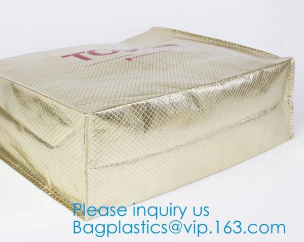 Metallic Laminated Non Woven Bag Eco-Friendly Cheap Promotional Shopping Non Woven Bag Recyclable Zip Non Woven Bag For