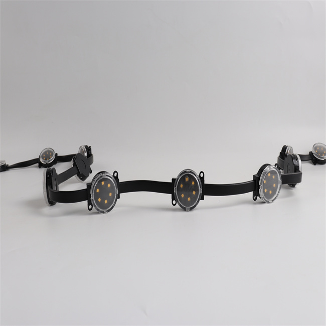 40mm RGBW LED Point Light DC24V IP67 DMX512 Control Pixel Module for Holiday Amusement Park Permanent Lighting