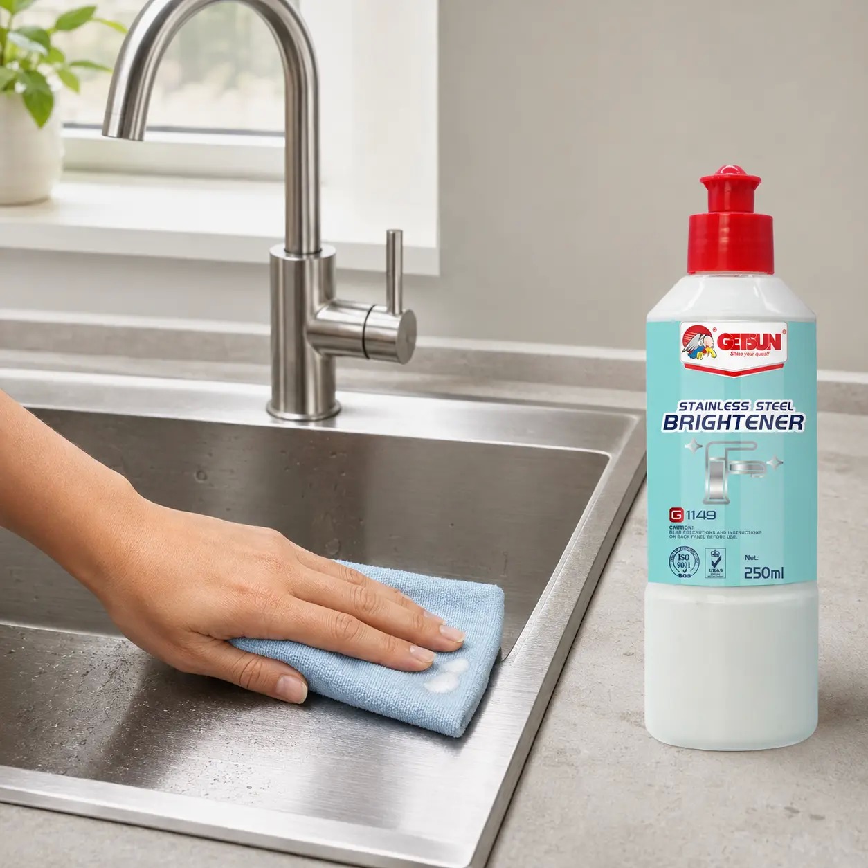 250ml Stainless Steel Cleaner and Brightener for Surface Care