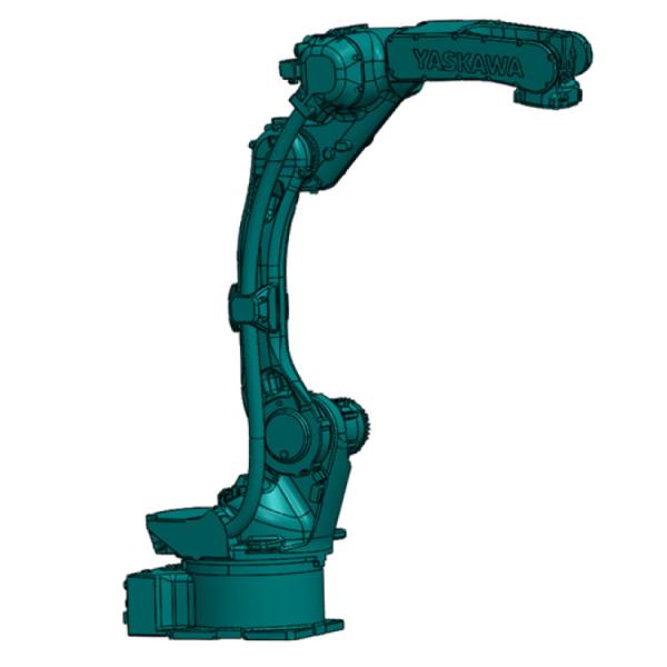 Brazo robótico de 6 ejes Yaskawa GP12 con cabeza de molienda y cerca de CNGBS para robots de molienda CNC