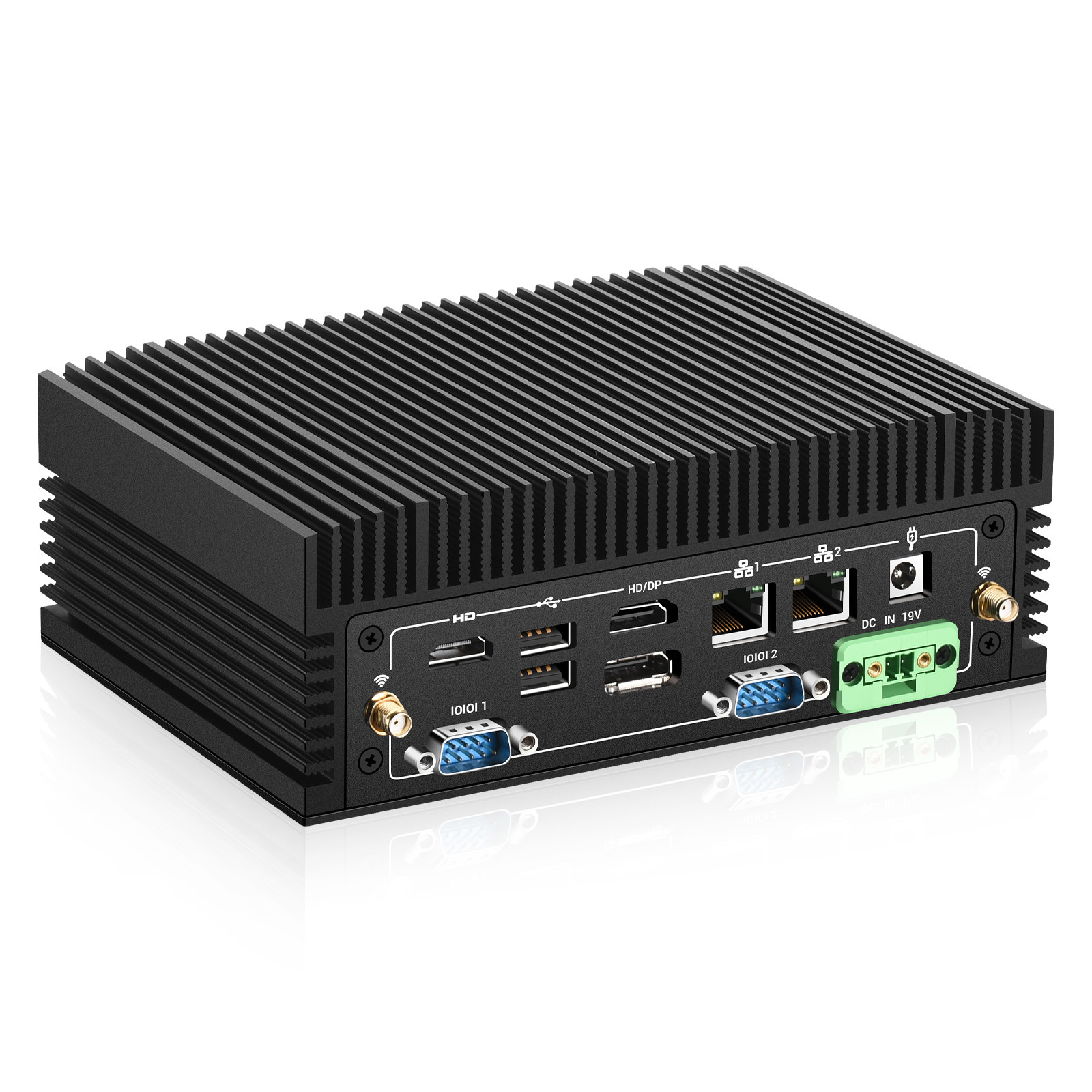 2 x COM232/485 i3/i5/i7 12th/13th gen 2x 2.5Gbe LAN без вентилятора IPC BOX PC 16GB DDR5 512GB SSD