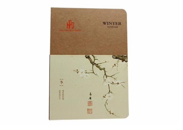 120Sht CMYK Christmas Gift Notebook , ISO FSC Kraft Paper Cover Notebook