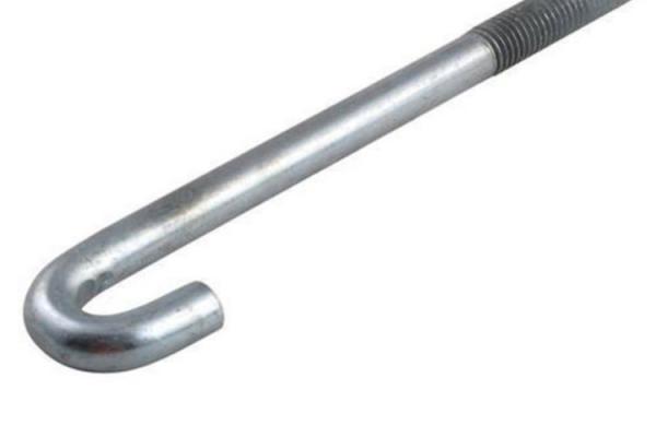 M4 M16 Boulon à crochets en acier au carbone L & J avec laveuse de noix Classe4.8 grade 8.8 Zinc