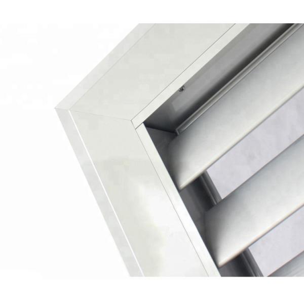 White Color Surface Glass Louver Doors Aluminium Frame French Doors