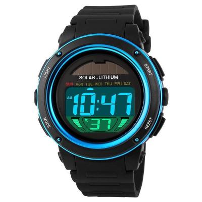 solar powered digital watch 1096 Solar Power Digital Handwatch 5 ATM Watch
