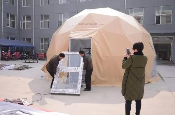 grande luxo ao ar livre impermeável glamping 6m geodésico tenda de cúpula hotel