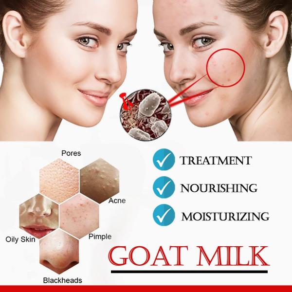 Handmade Goat Milk Sea Salt Face Soap Pimple Pores Mites Removal Acne Treatment