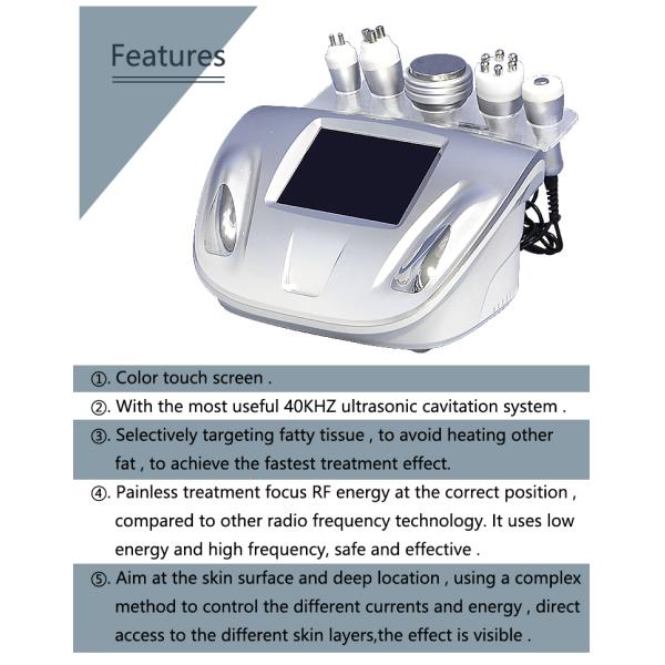 Sistema de cavitación al vacío Ultra cavitación RF cuerpo adelgazante máquina de belleza uso doméstico equipo de pérdida de peso