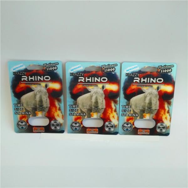 Пантера 3д носорога 69 красная чешет пластиковый волдырь упаковывая изготовленный на заказ размер для мужской капсулы