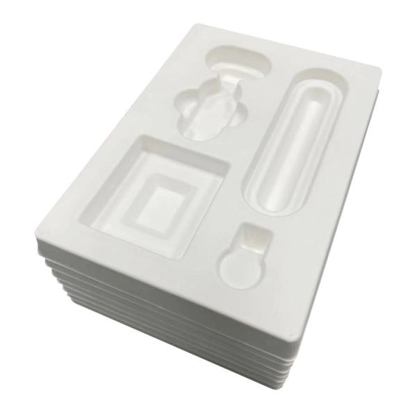 Disposable Wet Press Pulp Tray , Recycled Bagasse Custom Molded Pulp