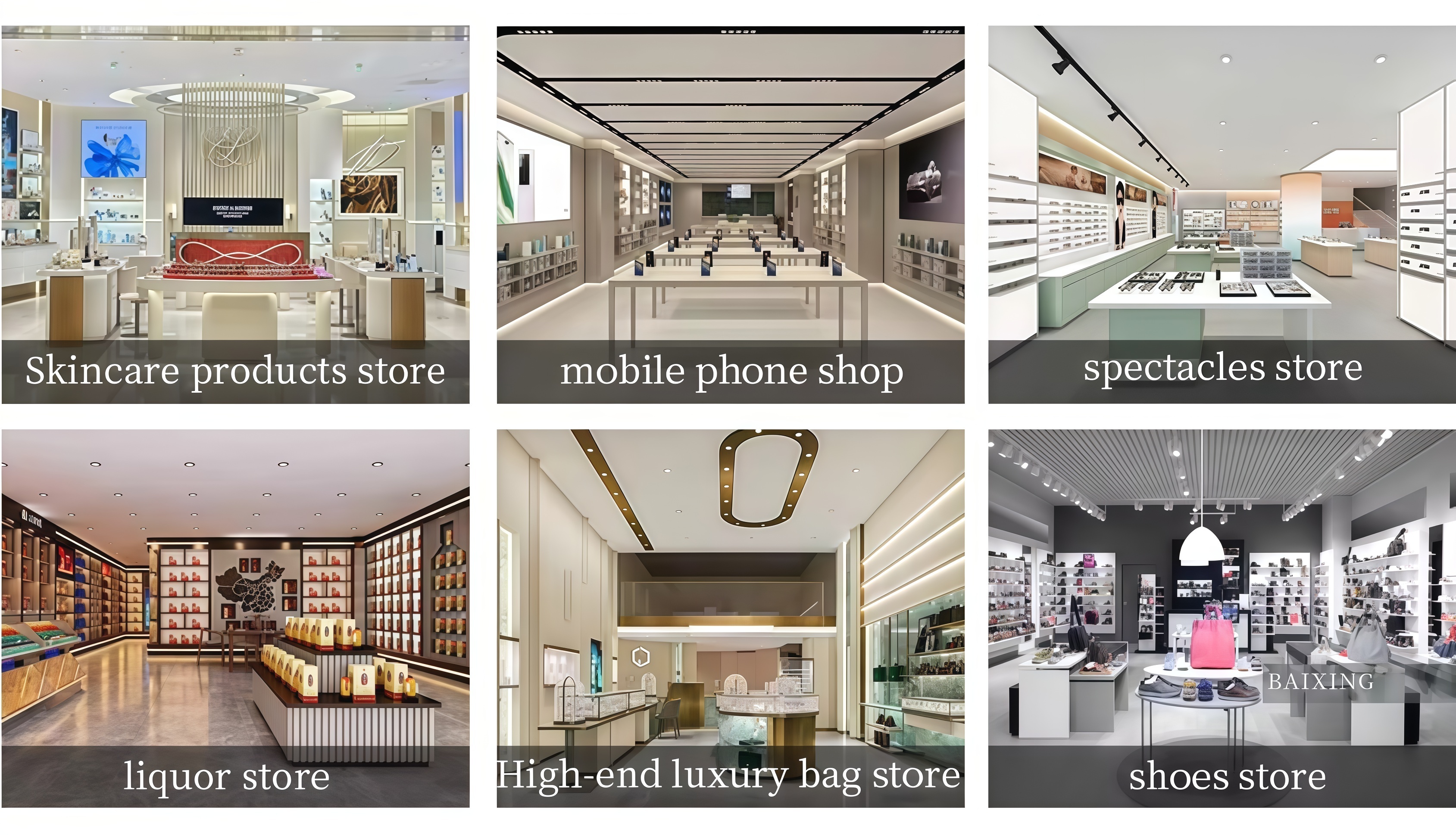 Shopping Mall Display Cabinet Glass Perfume Showcase for Cosmetic Store