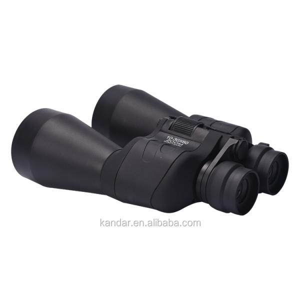 60mm Objective Diameter Black 10-30X60 Long Distance Hiking Binocular for Outdoor Trips