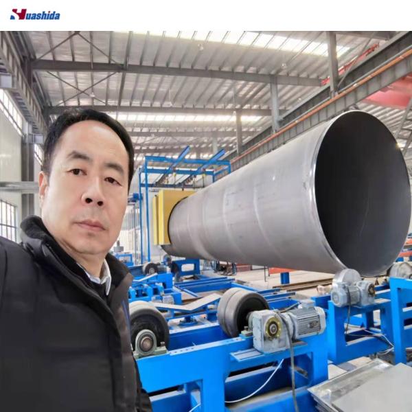 Steel Pipe External Wall Shot Blasting Cabinet 114mm - 1219mm SA2.5