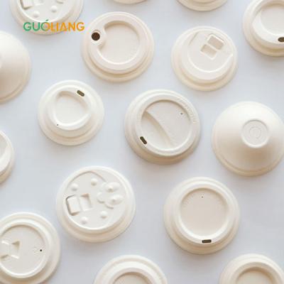 New Process Molded 100% Biodegradable Sugarcane Bamboo Fiber Heat Insulation Paper Cup with Lid