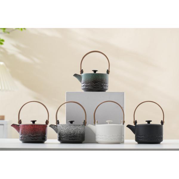 Elegant Single Pot Ceramic Tea Set with Lifting Beam Design Sustainable and Compact