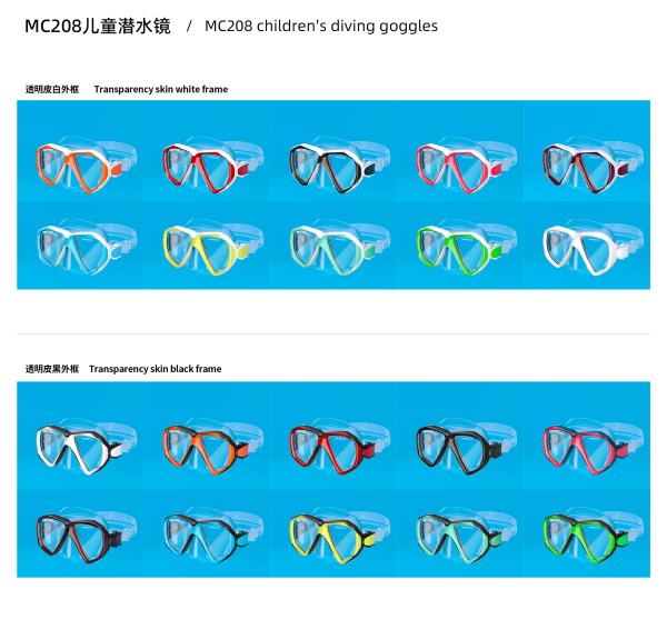 Half Face Kids Frameless Snorkel Mask Scuba Dive Gear Kit