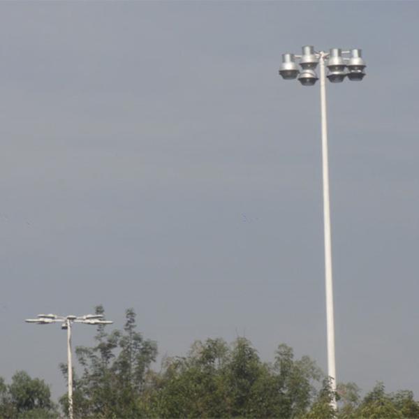 Conical / Tubular Anti - Corrosion Flood Light Poles , Q420 Q460 Steel Power Pole