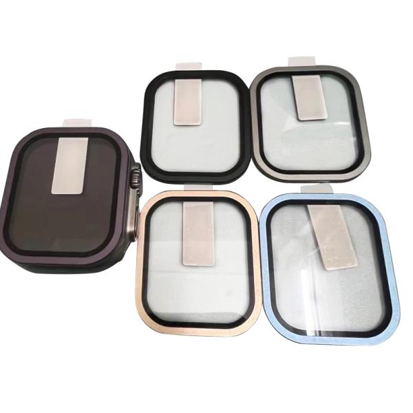 Protector de tela de vidro temperado de liga de alumínio para Apple Watch