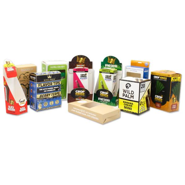 Pre Rolled Cigar Packaging Box Counter Retail Display Kraft Paper Cardboard