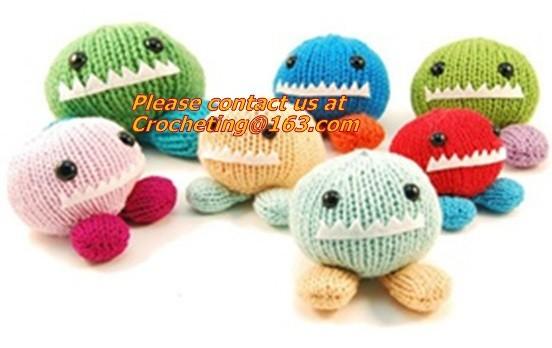 Custom kitted toys, knitting girl, 100% cotton yarn custom toys， Cheap custom plush toys