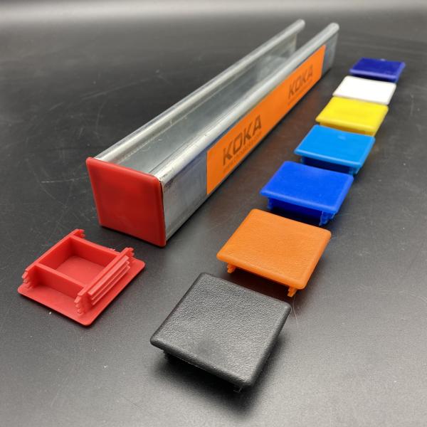 41x41mm White Yellow Plastic End Caps for Strut Channel