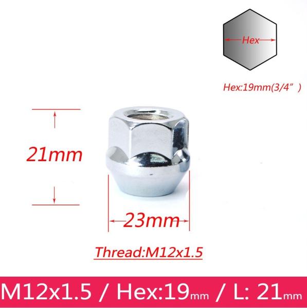 4 Pcs Rims Acorn Wheel Lug Nuts Open End Carbon Steel Material With OEM Stock