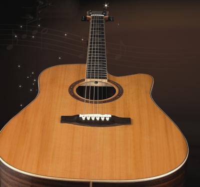 41inch OEM  High-end whole solidwood vintage cutaway electric acoustic guitar/western guitar steel string sale-TP-AG519