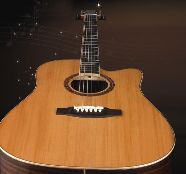 41inch OEM  High-end whole solidwood vintage cutaway electric acoustic guitar/western guitar steel string sale-TP-AG519