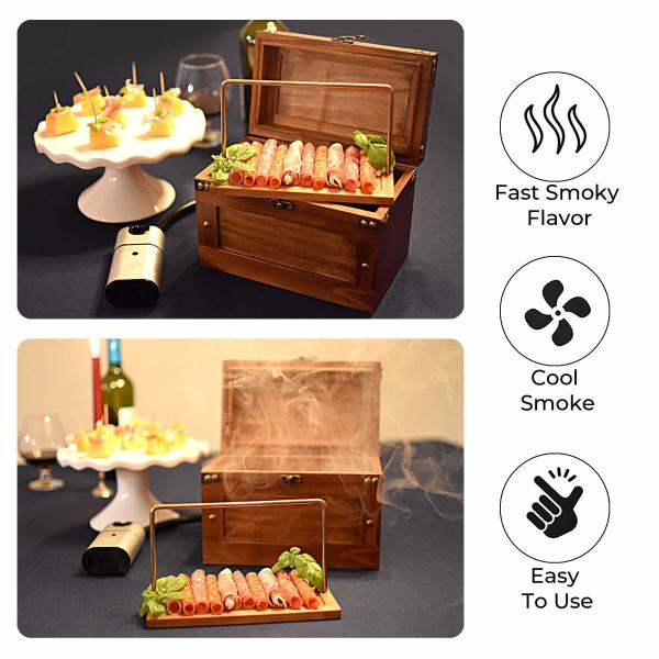Decorations 8.7 Inch Wooden Food Containers  Wooden Storage Box Kitchen