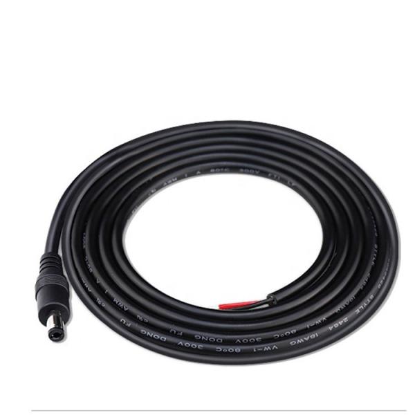 CUSTOM DC Male Female Barrel Jack 2.1x5.5mm  to Open Pigtail DC Power Cable