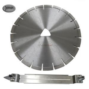Silver 12 Inch Early Entry Diamond Concrete Saw Blades Soff Cut Skid Plates