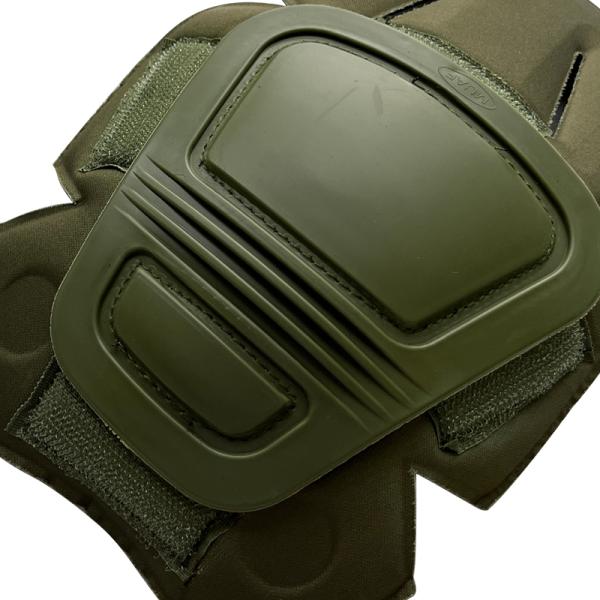 Функциональные одноразмерные регулируемые подложки для локтя и колена для защиты тела в горячем зеленом цвете