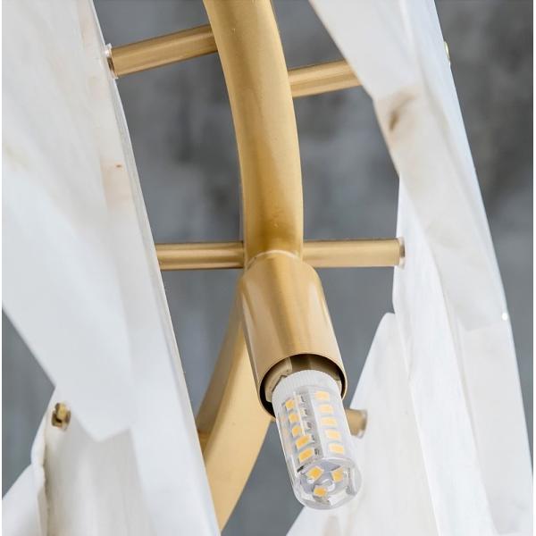 Света современного потолка люстры алебастра G9 декоративного вися для офиса 1935lm