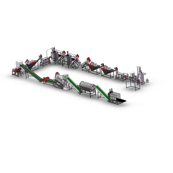 Пластиковая бутылка повторно используя линию 800kg/h стирки бутылки любимца