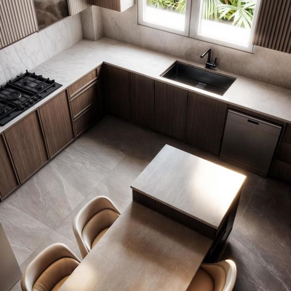 Kitchen Storage Wood Grain Modular Kitchen Cabinets Complete Sets