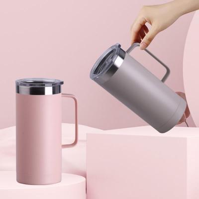 360/420/750ML à double paroi 304 en acier inoxydable tasse de café isolée bureau tasse de café isolée affaires voyage avec poignée conception anti-fuite
