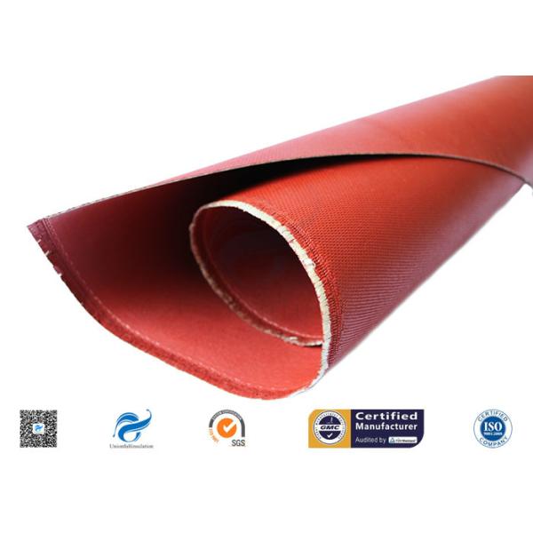 Heat Resistant Red Silicone Coated Fiberglass Cloth Double Sides 1.3mm