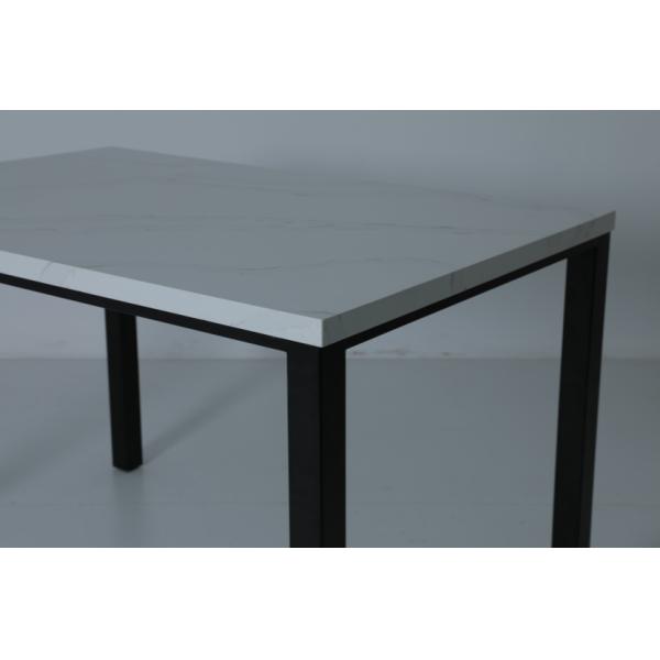 ADA Four-Person Table With Square Stone Countertop for Hospitality Industry