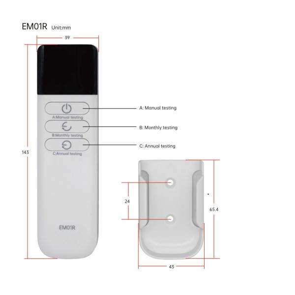 Emergency Battery Backup Remote Controller 2xAAA 1.5V