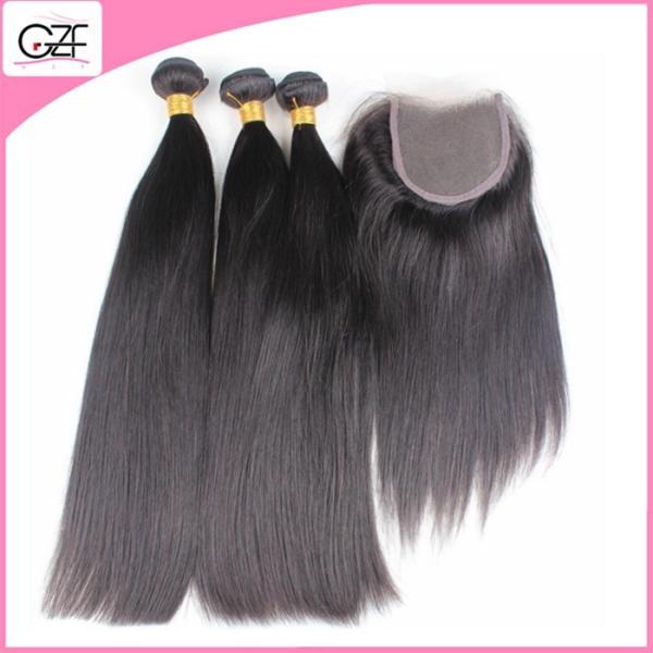 7A 4 pcs Virgin Straight Hair Can Be Mixed Length Malaysian Straight Hair with Closure