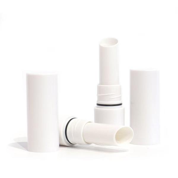 Metallic Lipstick Tube with Screen Printing Lip Gloss Container and Plastic Balm Tube Closure
