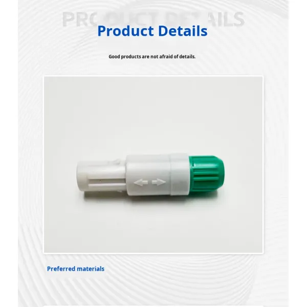 Push-Pull Self-Locking Alcohol Disinfection Aviation Plug Connector Gray/Green Plastic China Manufacturer Can Be Freely