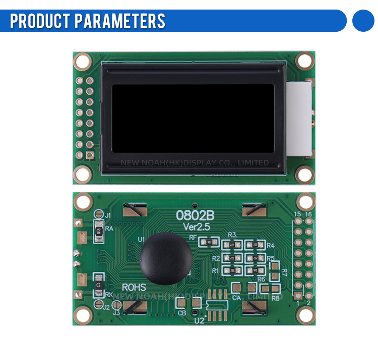 Persian BTN Black Film 0802B Character LCD Module Three Year Warranty LCM Display Module
