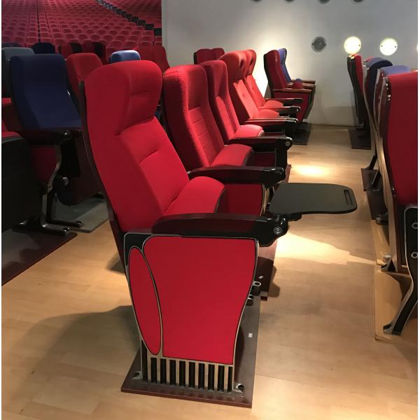 Antirust Feet Writing Pad Paint Wood Church Hall Chairs Floor Mounted