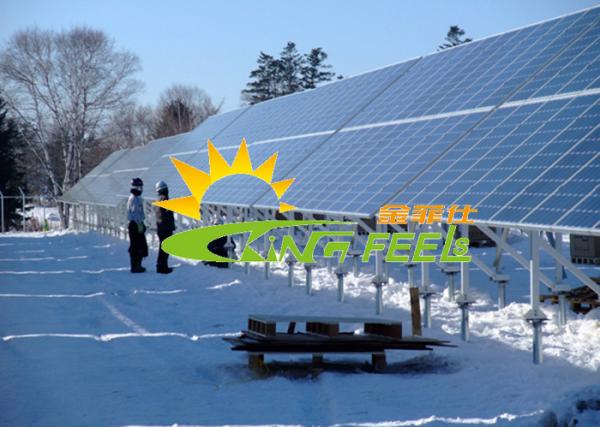 Silver Reliable Photovoltaic Mounting System Ground Mount Tracking Solar Panel Mount