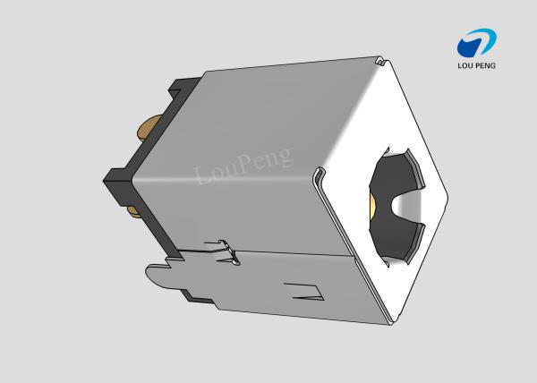 DC Jack Connectors, Cable-to-Board, 4 Position, Jack, vertical, Printed Circuit Board, DIP
